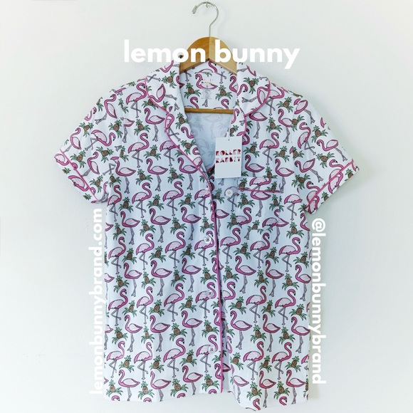 Roller Rabbit Freddy Flamingo Polo Pajamas in Pink Size Small (S) Brand New NWT - Picture 4 of 17
